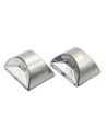 Lot de 2 appliques murales solaires LED - Argent, Bel effet mural, extérieur