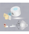 4,5W Oplaadbare wandlamp CCT - IP20, rond, wit, 360° draaibaar, incl. lichtbron en afstandsbediening