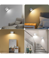 4,5W Oppladbar vegglampe CCT - IP20, rund, hvit, 360° roterbar, inkl. lyskilde og fjernkontroll