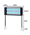 Lampe anti-insectes à énergie solaire - Noir, IP65, 20W, couvre jusqu'à 120m2