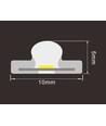 5m Ruban LED COB slim 230V étanche - adhésif au dos, 9W/m, IP67, 296 LED/m, jusqu'à 50m
