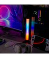 Lot de 2 lampes de bureau gamer - Effet RGB dynamique, 360°, 43 cm