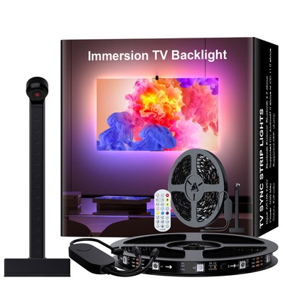 Ruban LED TV 5m avec caméra - pour TV 70-80", 18W, 30 LED/m