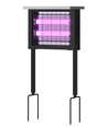 Lampe anti-insectes à énergie solaire - Noir, IP65, 10W, couvre jusqu'à 60m2