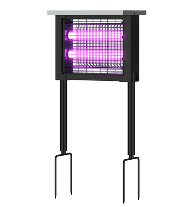 Zonnepaneel insectenlamp - Zwart, IP65, 20W, dekt tot 120m2
