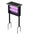 Lampe anti-insectes à énergie solaire - Noir, IP65, 20W, couvre jusqu'à 120m2