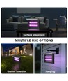 Lampe anti-insectes à énergie solaire - Noir, IP65, 10W, couvre jusqu'à 60m2