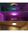 39W CCT plafondlamp met RGBIC backlight - Ø30cm, Tuya, incl. afstandsbediening