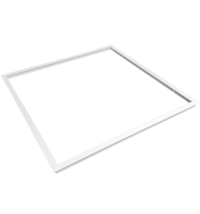 Cadre encastrable pour panneau LED 60x60 - Livré assemblé, s'adapte à Troldtekt sans ajustement, bord blanc