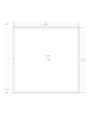 Cadre encastrable pour panneau LED 60x60 - Livré assemblé, s'adapte à Troldtekt sans ajustement, bord blanc