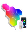 Lot de 6 Appliques Murales Hexagonales RGBIC - Lampe Murale, RGBIC