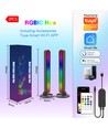 2 pcs. Barre lumineuse ambiante infinie RGBIC - 28cm, Bluetooth, 5W