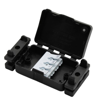 Boîte de jonction intelligente pour DALI + 230V - Avec bornier et décharge de traction, IP20 intérieur