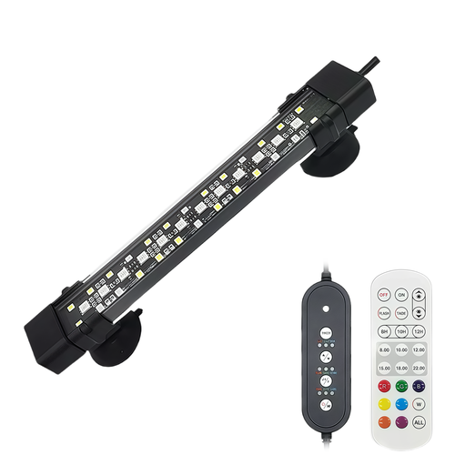 20 cm luminaire d'aquarium - 8W LED, RGB+NW, IP68