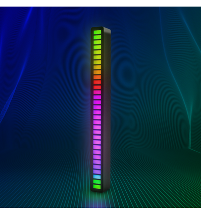 RGBIC lumière de bureau synchronisée avec la musique - 18 cm, batt. intégrée, Bluetooth