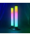 2 stk. ambient gamer bordlamper - RGB løpelys, 360° effekt, 43 cm
