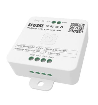 Løpelys SPI strip kontroller - RF, 12V/24V