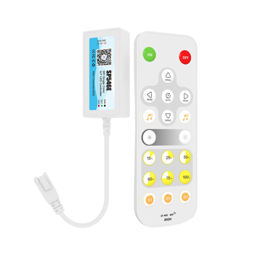 Mini controller + fjärrkontroll för SPI löpljus controller - 2,4ghz