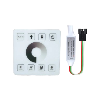 Controller + touch fjernkontroll til SPI løpelys controller - Touch, 2,4ghz
