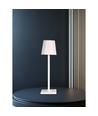 Opladelig LED mini bordlampe - Hvid, 24cm, touch dæmpbar, IP54