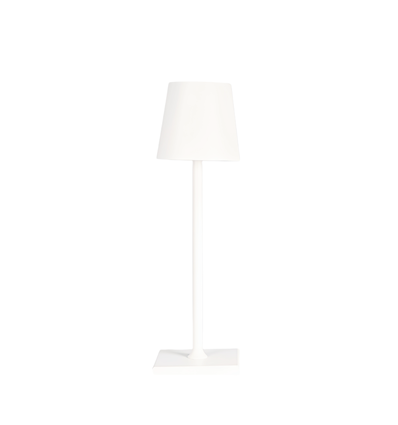 Opladelig LED mini bordlampe - Hvid, 24cm, touch dæmpbar, IP54