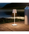 Lampe de table LED mini rechargeable - Blanc, 24cm, tactile dimmable, IP54