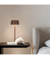 Oppladbar LED bordlampe - Brun, touch dimbar, IP54