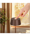 Lampe de table LED rechargeable - Marron, tactile dimmable, IP54