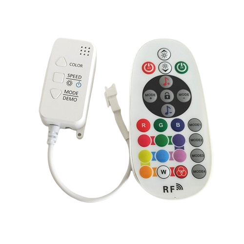 RGBIC kontroller med fjernkontroll - Infrarød, 12V (144W), 24V (288W)