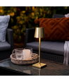 Oplaadbare LED mini tafellamp - Goud, touch dimbaar, IP54