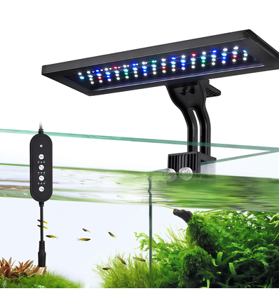 Lampe d'aquarium 30 cm - 18W LED, RGBW, minuterie