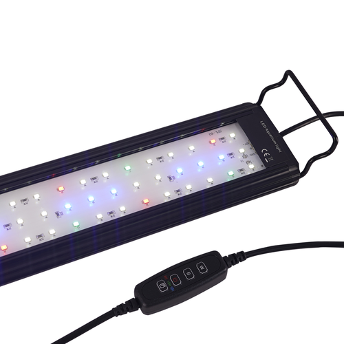 30-45 cm luminaire d'aquarium - 6W LED, blanc/bleu/rouge/vert, longueur réglable, IP66