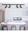 COB LED skinnespot 30W - 3i1, sort hus, sort reflektor, sort bagdæksel