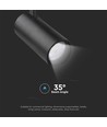 COB LED skinnespot 30W - 3i1, sort hus, sort reflektor, sort bagdæksel