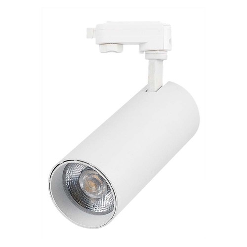 VT-47050 spot sur rail 40W - COB LED, 3en1, boîtier blanc, réflecteur blanc, couvercle arrière blanc