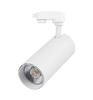 VT-47050 spot sur rail 40W - COB LED, 3en1, boîtier blanc, réflecteur blanc, couvercle arrière blanc