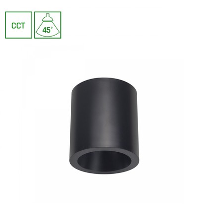 7W Chloe complete LED opbouwspot - CCT, Ø9cm, zwart, UGR19, 45 graden, incl. lichtbron