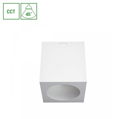 Chloe encastré 7W - CCT, 230V, 45°, IP20, UGR19, Ø90x100mm, blanc, carré