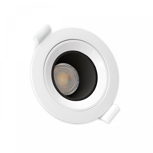 Spot encastrable GU10 Fiale Core Deep - Noir, rond, orientable, basse luminance, sans source lumineuse
