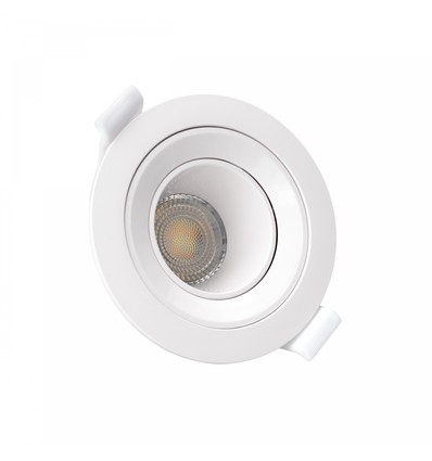 Spot encastrable GU10 Fiale Core Deep - Ø8,6cm, blanc, rond, orientable, basse luminance, sans source lumineuse