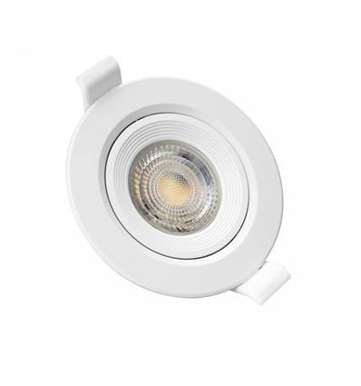 Spot encastrable GU10 Fiale Core - Rond, blanc, orientable, design plat, sans source lumineuse