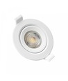 Spot encastrable GU10 Fiale Core - Rond, blanc, orientable, design plat, sans source lumineuse