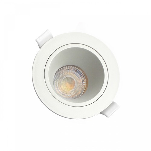 Spot encastrable GU10, anti-éblouissant - Rond, blanc, IP20, Trou: Ø7,5 cm, Dim: Ø9,5 cm, sans source