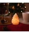 Bougie LED pour sapin de Noël, effet flamme clignotante, blanc - Hauteur 9 cm, Ø6,5 cm, cire véritable
