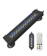 Luminaire pour aquarium 30 cm - 10W, compatible avec pompe à air, RGB+NW, IP68