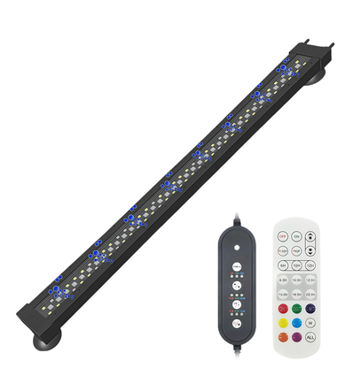 60 cm akvarie armatur - 16W, kan bruges med luftpumpe, RGB+NW, IP68