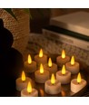 12-pak LED Fyrfadslys med flot flammeeffekt - Kommer komplet med batterier, klar til brug