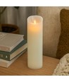 Bougie LED XL 30cm de haut, effet flamme, blanc - Ø10cm, 30cm de haut, fonctionne avec télécommande, minuterie, véritable cire