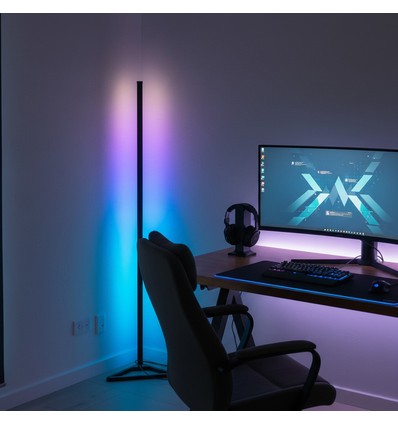 RGBIC+WW lampe d'angle - 140cm, Bluetooth