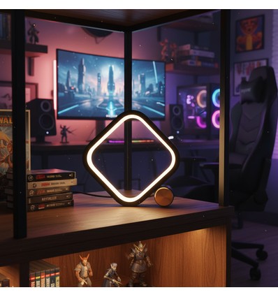 Cirkel CCT-lampa - 15x15cm, Bluetooth, 5V USB